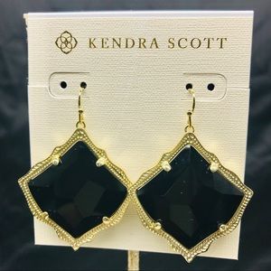 Kendra Scott Kristen Black gold tone earrings